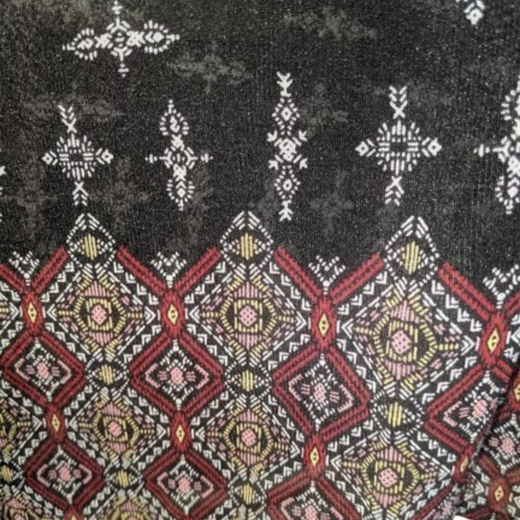 Black Sheer Boho Tunic Blouse Size Large - Picture 4 of 6